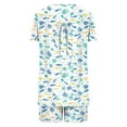 thumbnail image 4 of Hvot&aat Women's Summer Casual 2 Piece Pajama Sets Short Sleeve Flowy Top with Shorts Fashion Print Loungewear Sleepwear, 4 of 5
