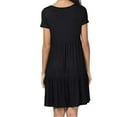 thumbnail image 6 of Pregnant Women Dress Solid Short Sleeve Round Neck Double Layer Breastfeeding Dress Maternity Nightgown, 6 of 6