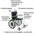 thumbnail image 3 of Silla De Ruedas Ayuda Onermed Plegable Compacta Llanta Todo Terreno, 3 of 5