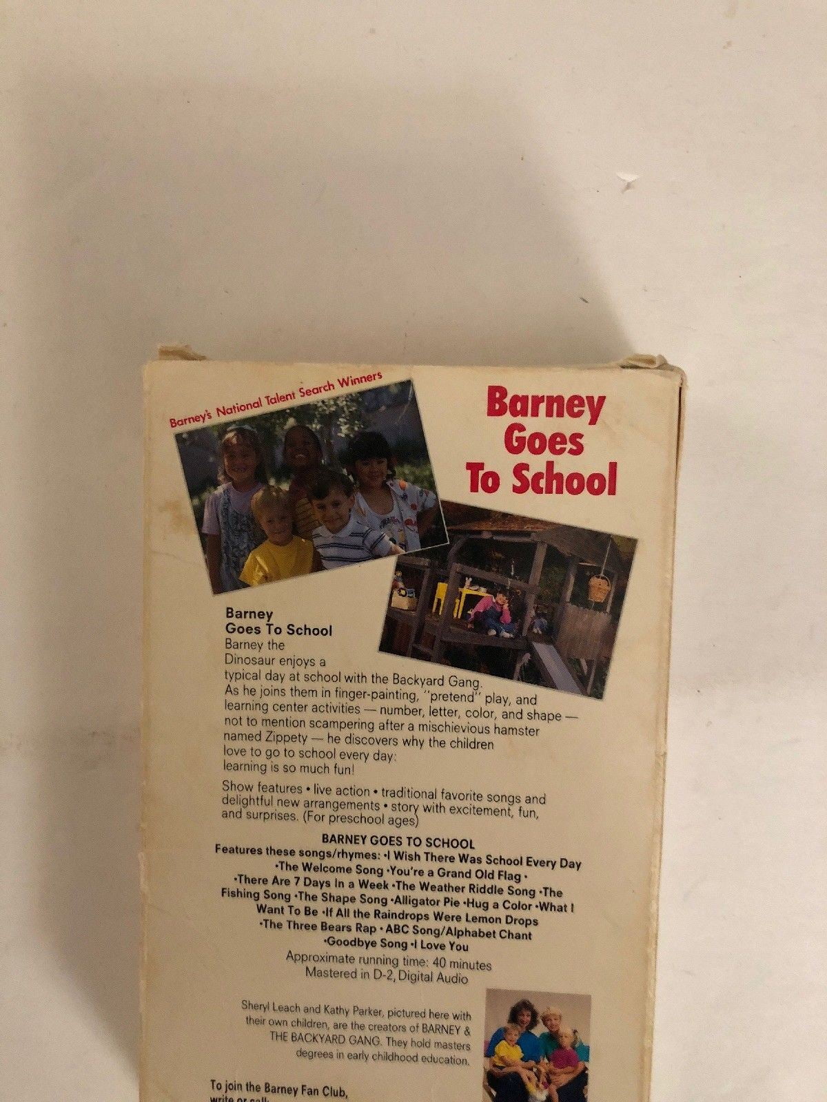 Barney Barney Goes To School Vhs Tested Rare Vintage Collectible