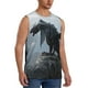 thumbnail image 2 of Fotbe Valley Gray Dragon Men's Camiseta sin Mangas Estampada para Hombres, Playera Casual para Gimnasio, Entrenamiento, Playa-Small, 2 of 7