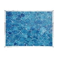 thumbnail image 2 of Acrylic Tray 15.7*11.8*1.9 Inch Transparent Tray Food Tray Tea Cup Tray Serving Trays Cosmetics Storage Kitchen Table Bathroom Sundry Storage Blue Corrugated Stone, 2 of 7
