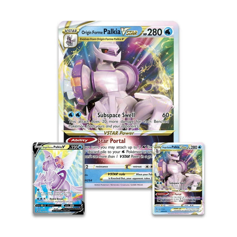 Pokemon Sword & Shield Origin Forme Palkia VSTAR Premium Collection [6 Booster Packs, 2 Etched Promo Cards, Oversize Card, Pin & More]