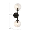 thumbnail image 5 of Alora Lighting WV549220MBOP Cassia 2 Light 20" Tall Bathroom Sconce - Black, 5 of 7