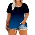 thumbnail image 3 of Patlollav Short Sleeve Shirt Women'S Comfy Round Neck Blouse Daily Solid Dressy Casual Tunic Plus Size Tee, 3 of 6
