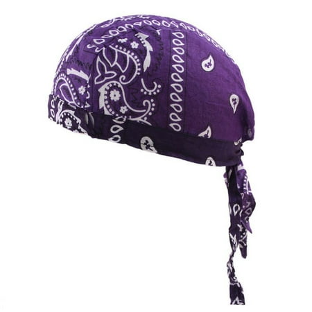 Baywell Cycling Bandana Skull Cap Beanie Lightweight Adjustable Cotton Biker Hat Hood Headband Headscarf Doo Rags Head Wraps Costume