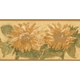 thumbnail image 1 of Yellow Flowers Retro Wallpaper Border Paint by Design, Roll 15' x 5.25'', 1 of 3