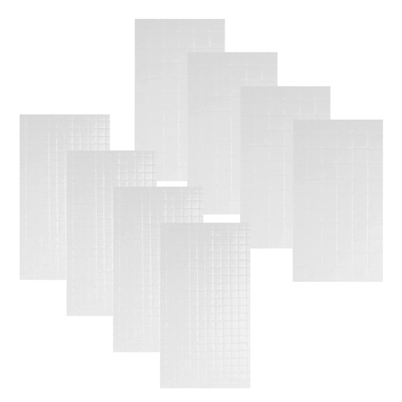 HOMEMAXS  8 Sheets Foam Double-sided Adhesive Pad Sound Proof Tape White