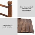 thumbnail image 6 of IVV 4.92ft Outdoor Wooden Arch Bridge, Solid Fir Landscape Bridge for Garden, Patio, Yard, and Scenic Decor, Weatherproof & Sturdy (Carbonization Color), 6 of 9