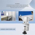 thumbnail image 3 of Sneeze Guard Clamp Bracket Desk Partition Clamp Support for 1/8" to 1" Thick Acrylic Panels Adjustable C Shape Clamp, 3 of 5