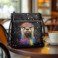 thumbnail image 3 of Kuiaobaty Ink Splash Print Crossbody bag for Women, Ethnic Style Otter Print Leather Messenger Purse with Adjustable Strap, Medium Size Roomy Hobo Handbag Crossbody for Travel, 3 of 7