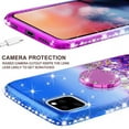 thumbnail image 5 of Glitter Liquid Bling iPhone 11 Pro Max Case with Ring Kickstand Sparkle Quicksand Waterfall Cute Protective Phone Case w/Tempered Glass Screen Protector - Purple/Blue, 5 of 5