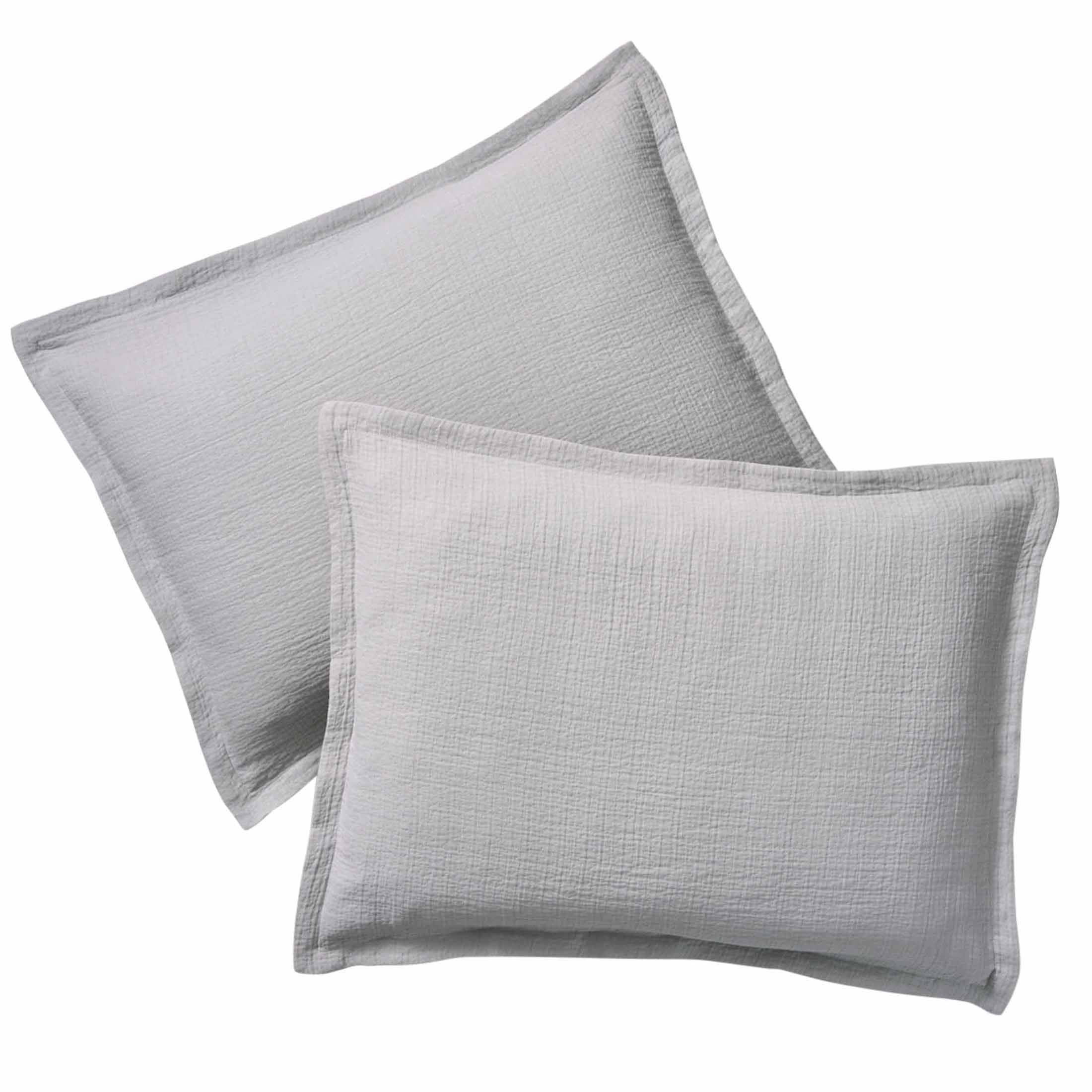 Better Homes & Gardens 3-Piece Silver Crinkled Gauze Duvet Set, Adult Full/Queen