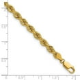 thumbnail image 2 of 14k Yellow Gold Solid 5mm Handmade Regular Rope Chain Necklace 22 Inch Lobster Claw Chain Necklace for Women and Men, 2 of 2