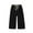 Black, variant on Lenpel Fall Winter Clothes for Toddler Girls Cotton Solid Elastic Waist Ribbed Knit Wide Leg Pants Soft Warm Trousers