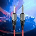 thumbnail image 4 of Tignapoo Premium 10ft Guitar Noise Reduction Cable with Dual Straight 1/4 Inch Connectors, Single Channel Waterproof and Pressure Resistant Audio Wire 3M - Red, 4 of 6
