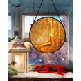 thumbnail image 4 of Stained Glass Window Hanging - Golden Ribbon Star Gift Suncatcher for Door Home Christmas Decoration Winter Sun Catcher Thanksgiving New Year Birthday Gift for Women Men Mom Grandma, 4 of 6