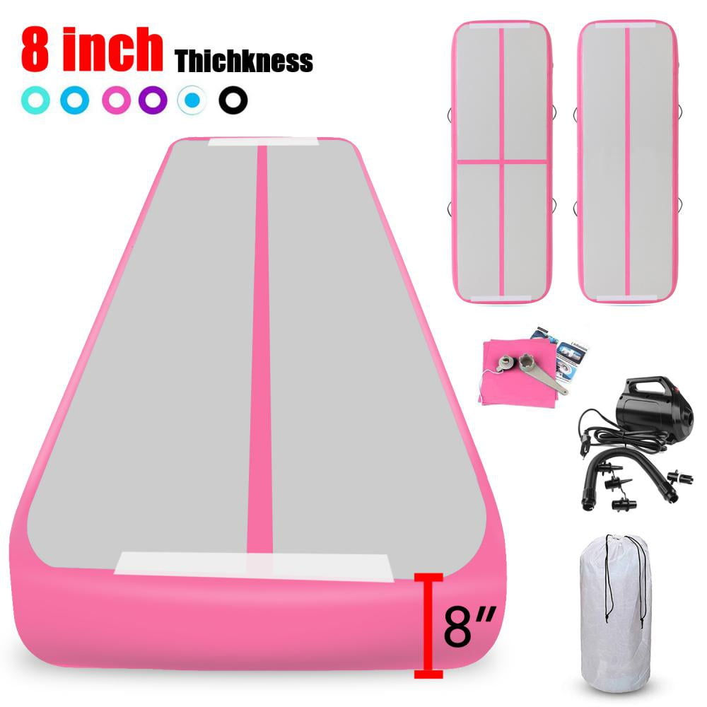 Fbsport 10 ft Inflatable Gymnastics Mat Air Track 8 inches Thickness
