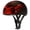Red, variant on Daytona Helmets Motorcycle Half Helmet Skull Cap, Large, Dull Black, Guns
