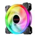 thumbnail image 2 of Ventilador de luz RGB de 12 cm para computadora de escritorio, ventilador de refrigeración LED con cambio de color mágico, doble apertura, ventilador de chasis silencioso, 2 of 2