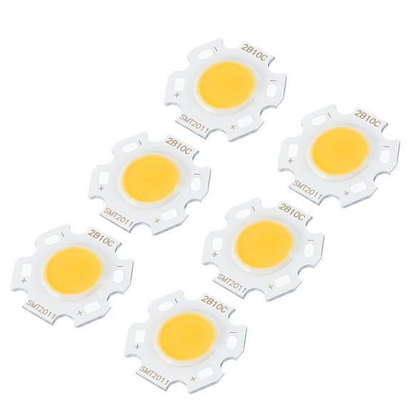 Uxcell 20mm 10W 260mA Energy Saving COB LED Light Chip Beads Warm White 10 Pack