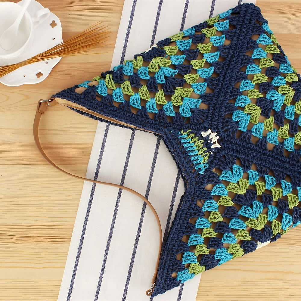 Straw Hobo Bags for Women Vintage Shoulder Bag Everything Tote Bag Designer Beach Bag Holiday Work Everyday Summer