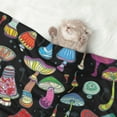 Qekee Bright Mushrooms Print Pet Blankets Super Soft Fluffy Premium Pet