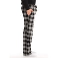 thumbnail image 2 of #followme Microfleece Mens Buffalo Plaid Pajama Pants with Pockets (Grey Buffalo Plaid, Medium), 2 of 3