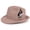 Khaki, variant on BadPiggies Elegant Fedora Hats for Men Women Short Brim Roll Up Cowboy Felt Hat with Feathers (Red)