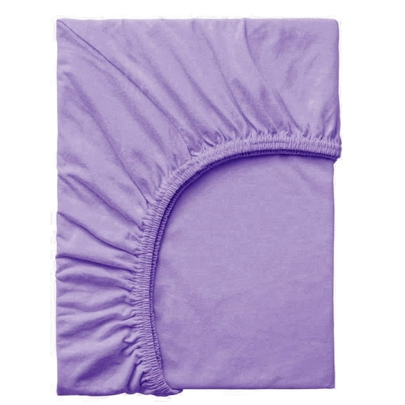 OrganicClub Ultra Soft Cotton Fitted Sheet Purple - Twin
