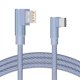 thumbnail image 1 of Cable de datos de doble codo, reemplazo de 8 pines para Android TYPE-C, línea de teléfono de carga rápida trenzada de nailon Greeniant DZ3746-42, 1 of 2