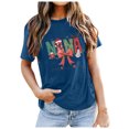 thumbnail image 1 of iTNHFP Hauts de Printemps pour Femmes T-Shirt Décontracté Imprimé à Manches Courtes Col Rond Élégant pour l'Été, 1 of 3