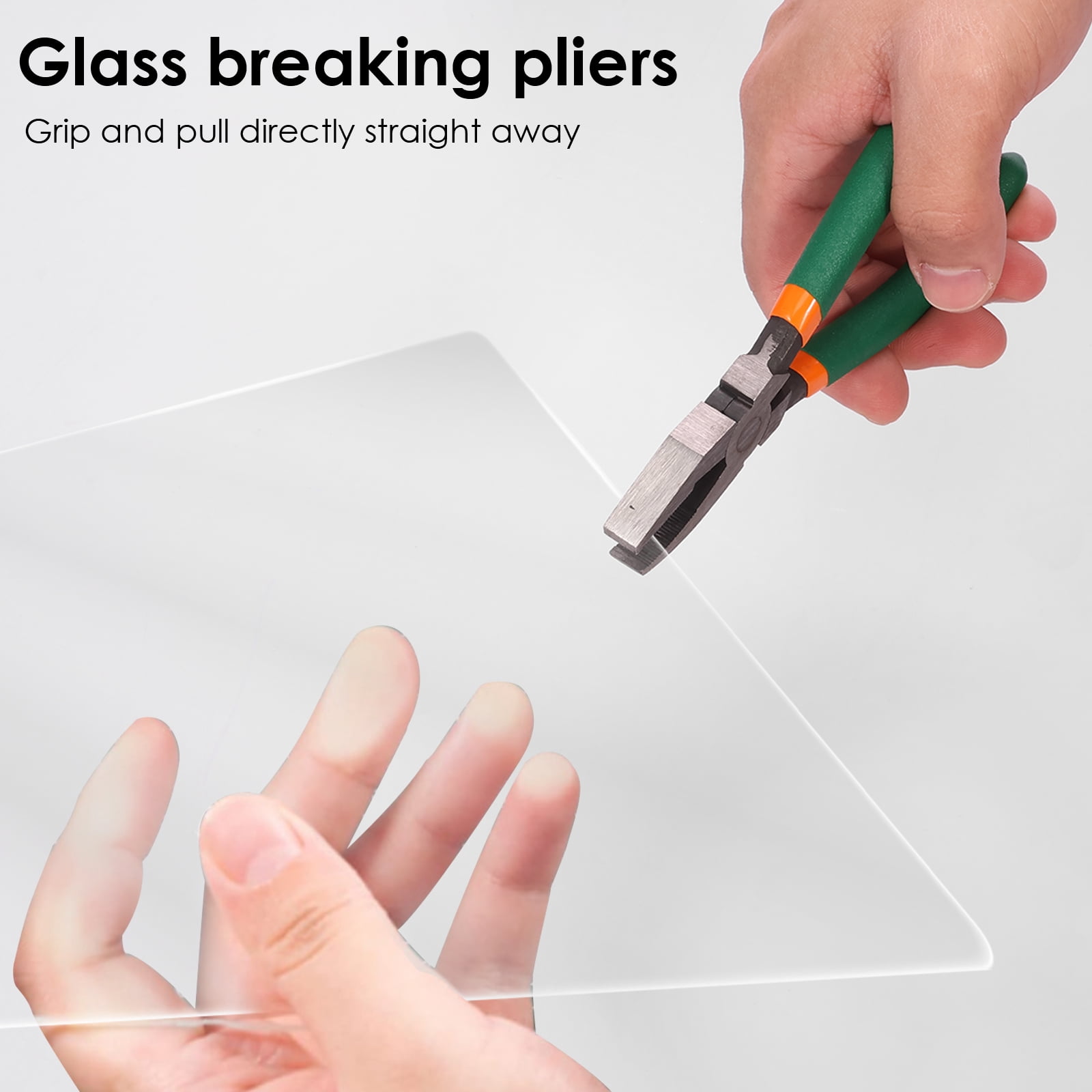AEVXKHI Glass Cutting Tool, Iron Mosaic Cutter Tool, Control Glass Tile Nippers Curved Jaws Mosaic Tools, Smooth Cutting Tile Cutter Pliers