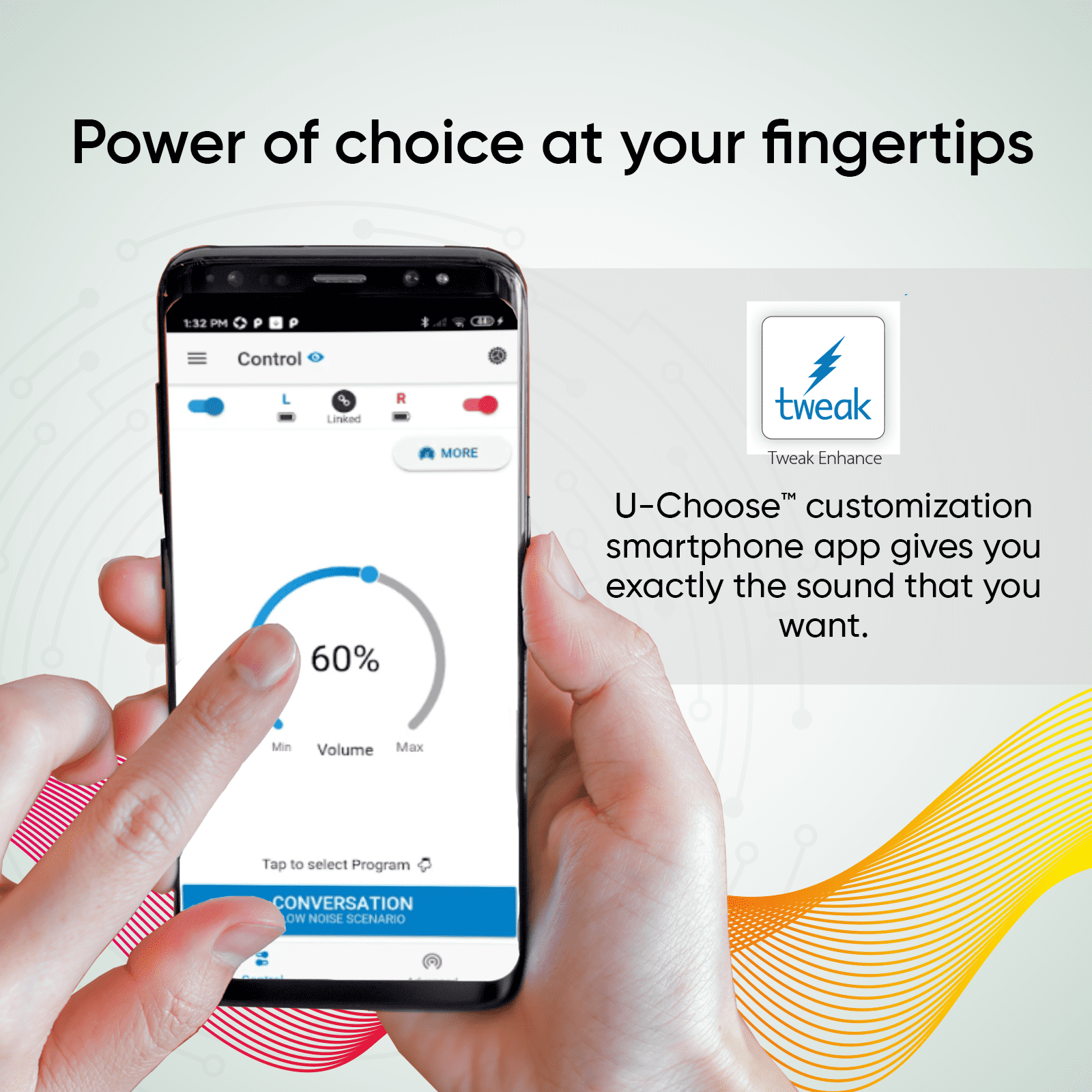 Tweak Enhance OTC Hearing Aid | Premium Audio Performance with Rechargeable Batteries (Single)