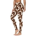 thumbnail image 3 of QATAINLAV Butt Lifting Leggings for Women Milk Silk Soft Stretch Workout Leggings Tie Dye Prints Tummy Control Yoga Pants Full Length Tights Brown S on Sale Clearance 2025, 3 of 6