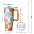 thumbnail image 2 of 30oz Holiday Tumbler with Lid and Straw, Stainless Steel Cup with Handle Plaid Travel Mug, Christmas Presents, 2 of 5
