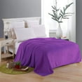 Howarmer Purple Fuzzy Bed Blanket, King Size Soft Flannel Fleece