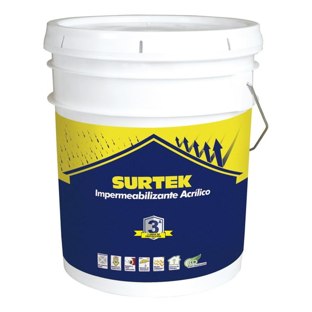 Impermeabilizante color blanco 19l 3 anos Surtek