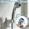 thumbnail image 4 of Uxcell Shower Arm Elbow Adapter, 135° G1/2 Connector Universal Stainless Steel Shower Head Extension for Bathroom Handheld Wall-mounted Head, Short Silver, 4 of 7