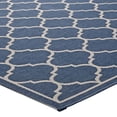 thumbnail image 4 of Modway Avena Moroccan Quatrefoil Trellis 4x6 Indoor and Outdoor Area Rug in Blue and Beige, 4 of 4