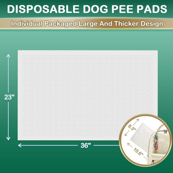 Large 23X36 Dog Pee Pads 30Count Absorbent Leak-Proof Disposable Potty Training Pads for Puppies Cats Rabbits