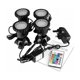thumbnail image 5 of Focos para acuarios subacuáticos RGB multicolor a prueba de agua con control remoto para estanques de jardín, pecera, piscina, enchufe del Reino Unido (paquete de 4 luces), 5 of 5