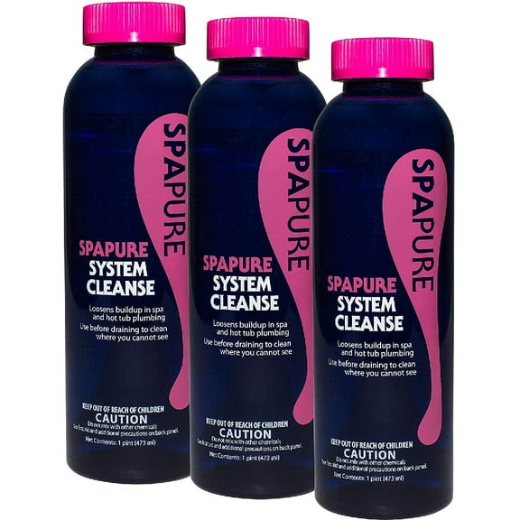 SpaPure System Cleanse Pipe and Cleaner Water Treatment for Spas,1 Pint - 3 Pack C005128-CS40P-3