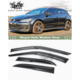 thumbnail image 2 of Fits 2015-2019 VW MK7 Golf 7 Wavy Mugen Style Window Visor Rain Guard Deflector, 2 of 6