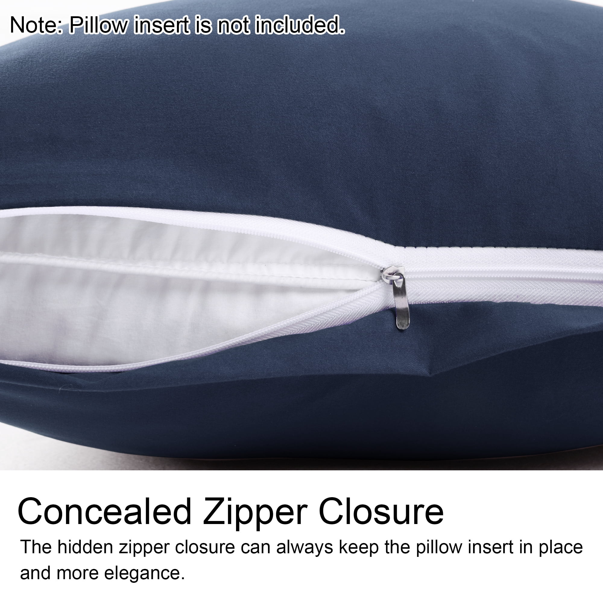 Unique Bargains Pillowcases Zippered Microfiber Body Pillow Cover Navy 20" x 72"