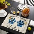 thumbnail image 3 of Cats Pawprints Placemats Set of 8, Yellow Black Buffalo Plaid Simple Beige Placemats for Dining Table, Place Mats for Kitchen Tabletop, Waterproof Wipeable Dining Table Mats Set, 3 of 9