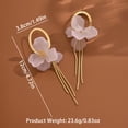 thumbnail image 5 of Sunyuer 14K Gold Plated Vintage Big Flower Long Tassel Drop Earrings Summer Boho Flower Piercing Earrings Bridal Wedding Crystal Shell Drop Earrings Statement Flower Stud Jewelry for Women, 5 of 7