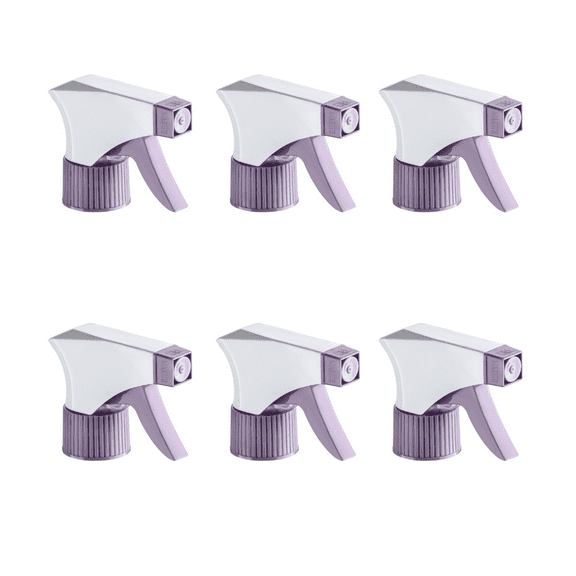 Dompel Trigger Sprayers valves, color lilac, thread 28/410, made with stainless steel springs and glass balls, with spray and stream Model 101D (6 PCS)