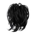 thumbnail image 3 of Mother's Day Glueless Wigs Human Hair Wig Band 360 Lace Front Wigs Human Hair Messy Hair Bun Hair Pieces Curly Synthetic Updo Scrunchies Ponytail Extension for Women Black Back to Campus, 3 of 5