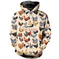 thumbnail image 3 of Sudadera con capucha de estilo hip hop para hombre y mujer, sudadera con estampado 3D de pollo, estilo Harajuku, informal, ropa de calle, 3 of 5